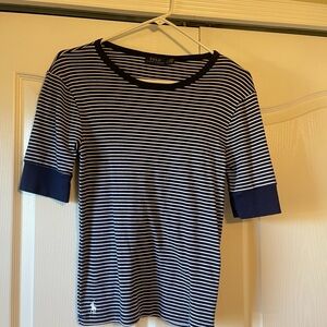 Polo by Ralph Lauren Women's Navy Striped Top